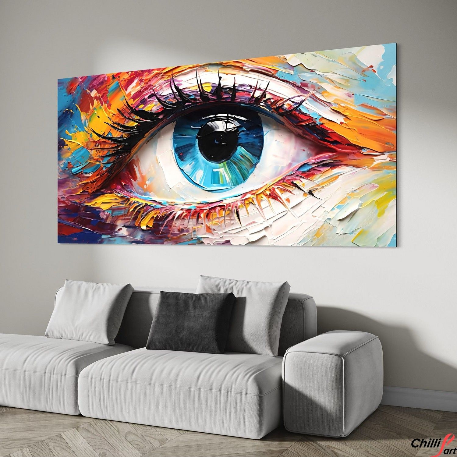 Картина Chromatic Gaze - 40х80 см - БЕЗ РАМКИ