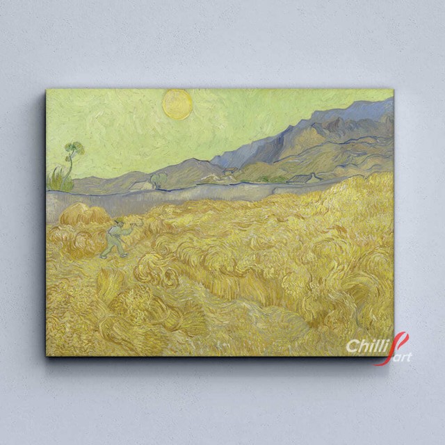 Картина Пшеничное поле и жнец