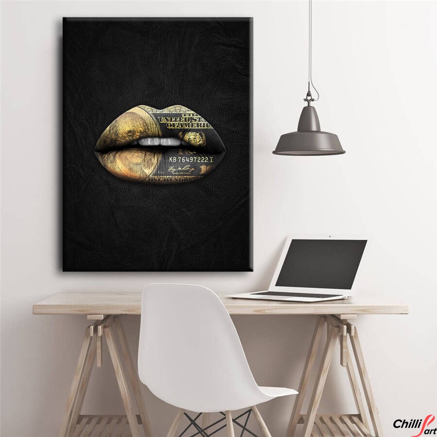 Картина Golden Lips