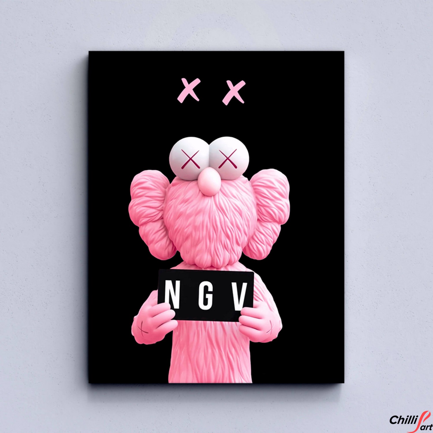 Картина Pink KAWS NGV