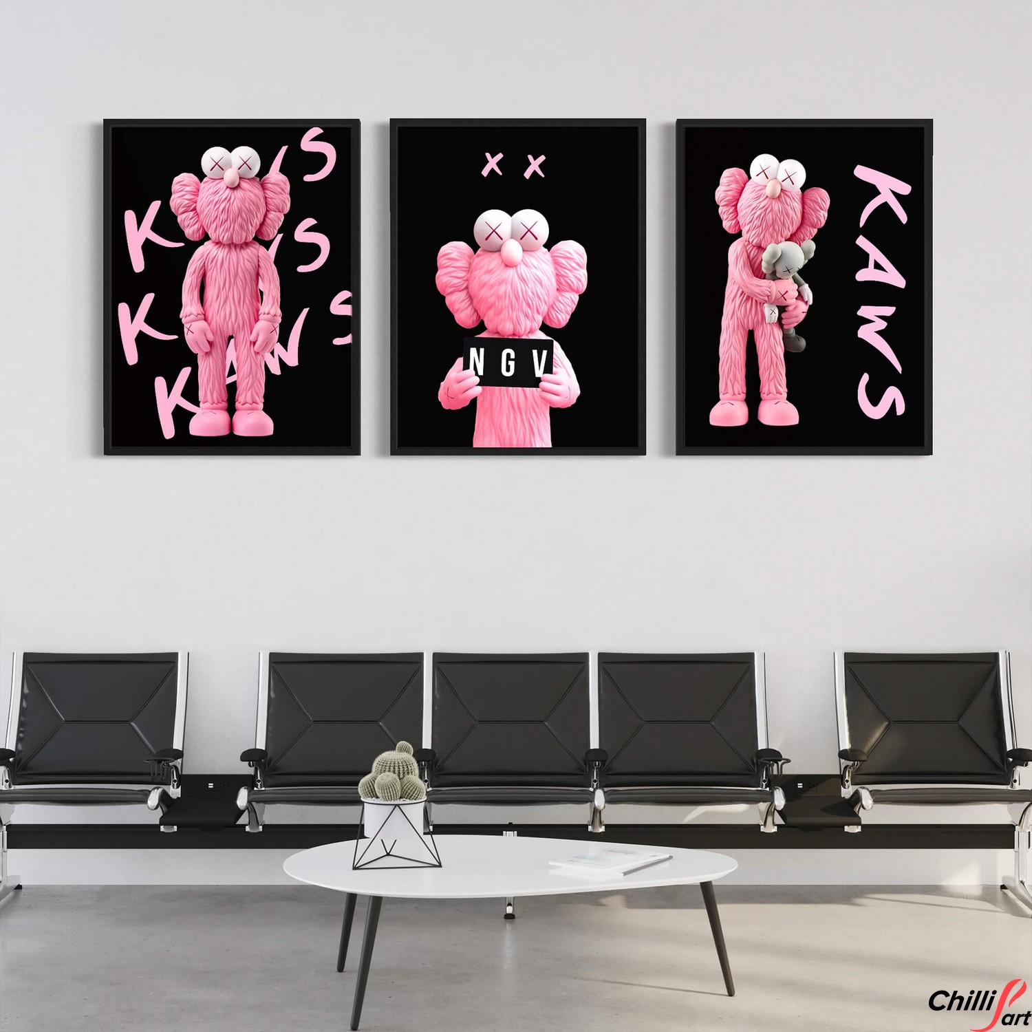 Картина Pink KAWS NGV