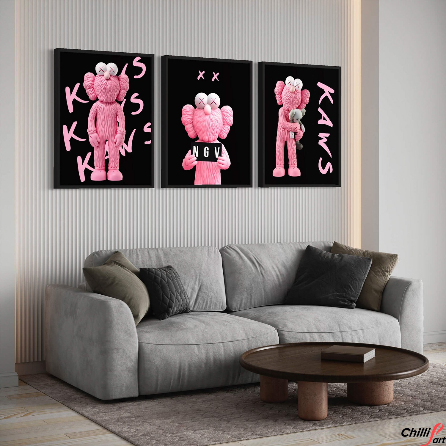 Картина Pink KAWS NGV