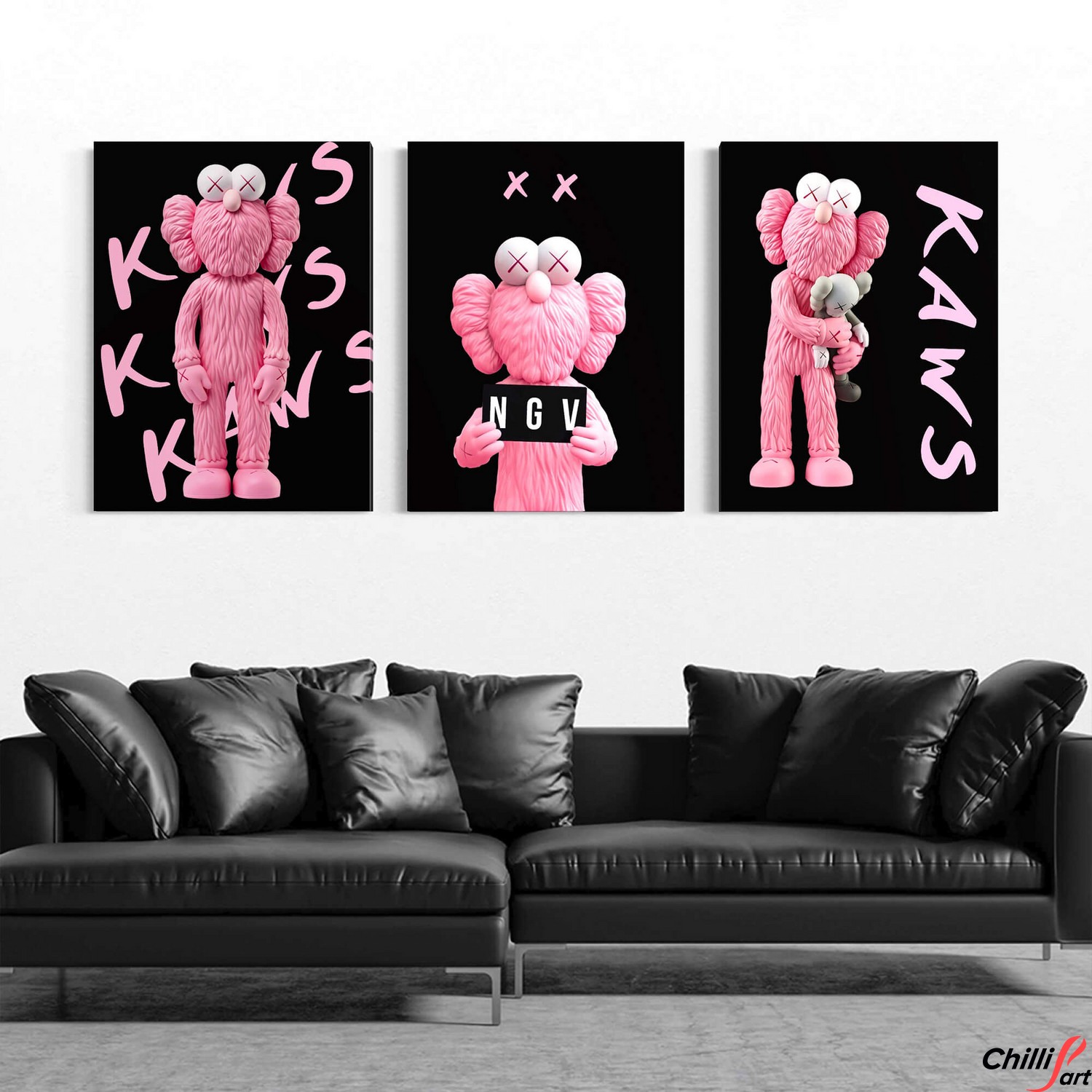 Картина Pink KAWS NGV