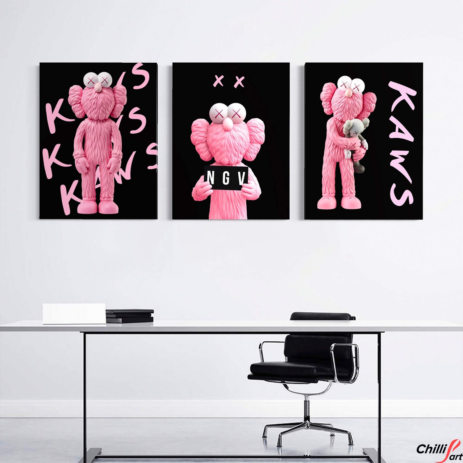 Картина Pink KAWS NGV