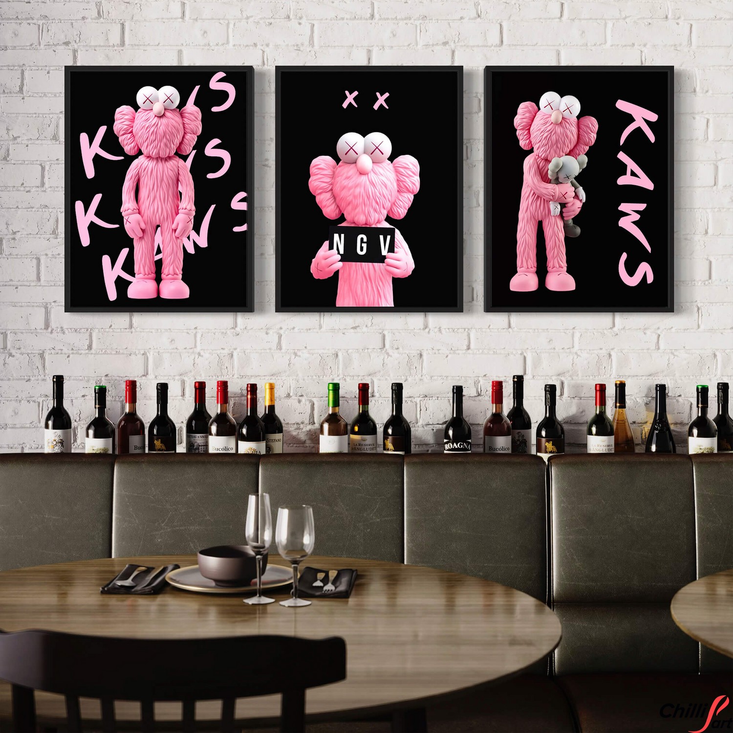 Картина Pink KAWS NGV