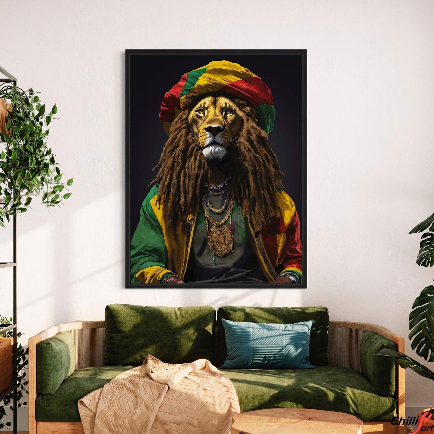 Картина Rastafarian lion