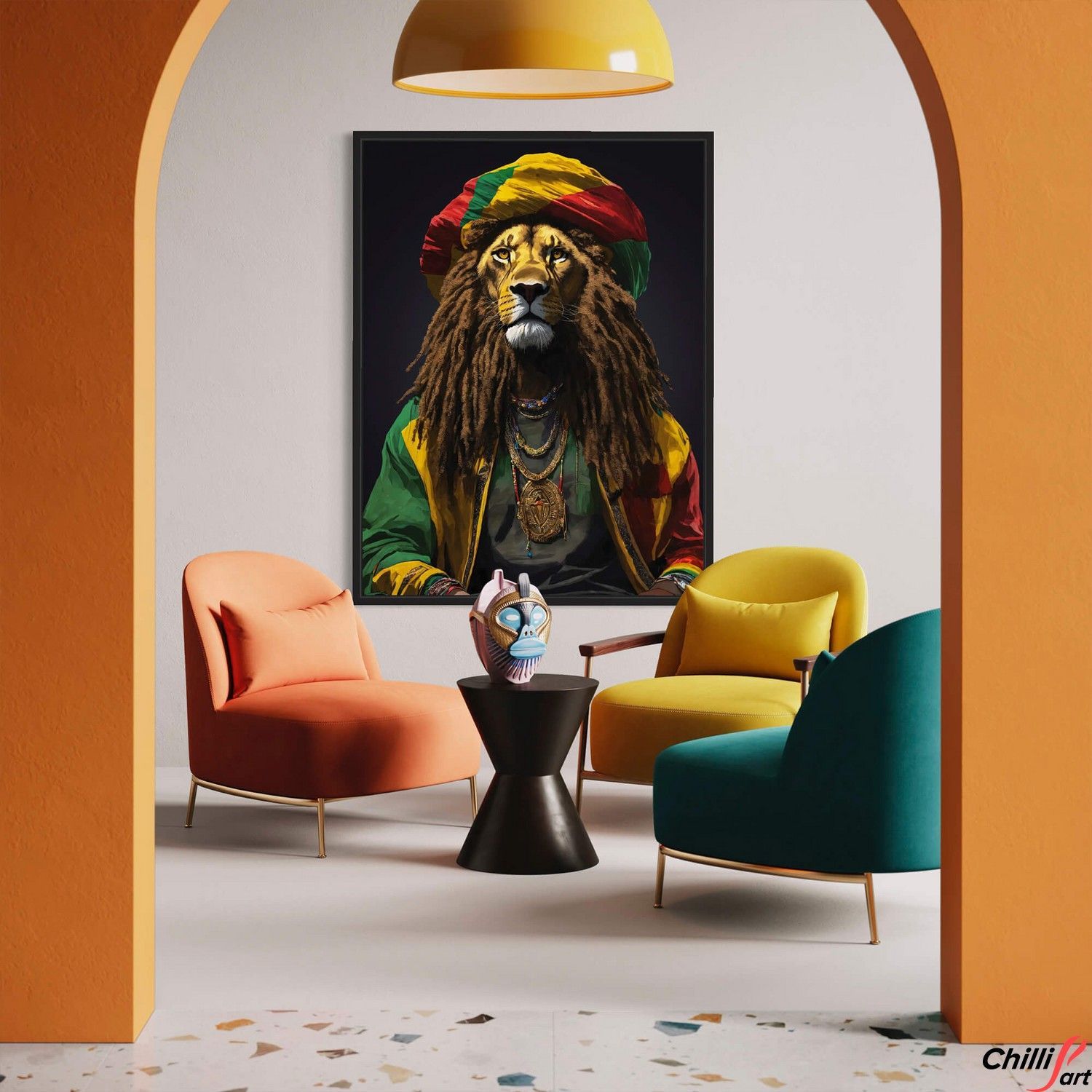 Картина Rastafarian lion