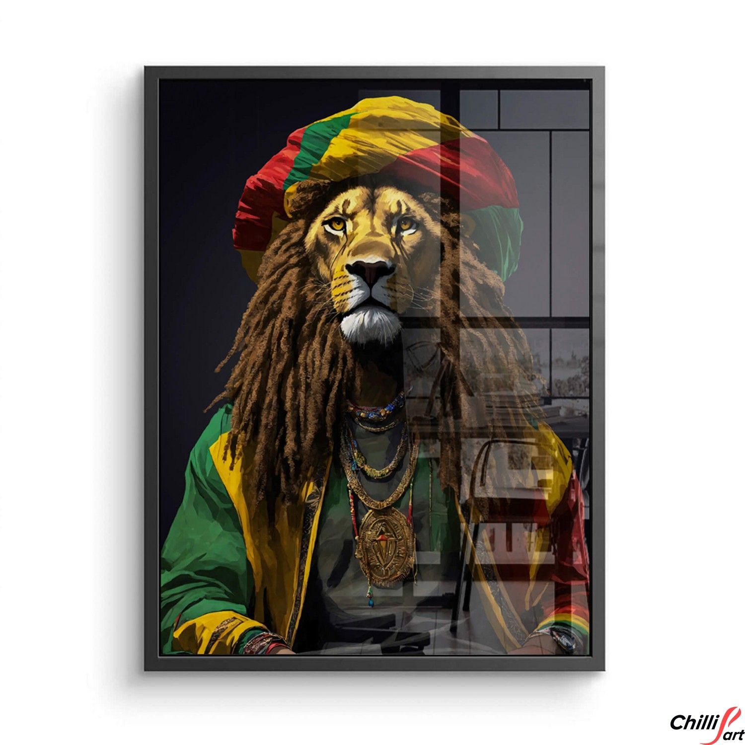 Картина Rastafarian lion