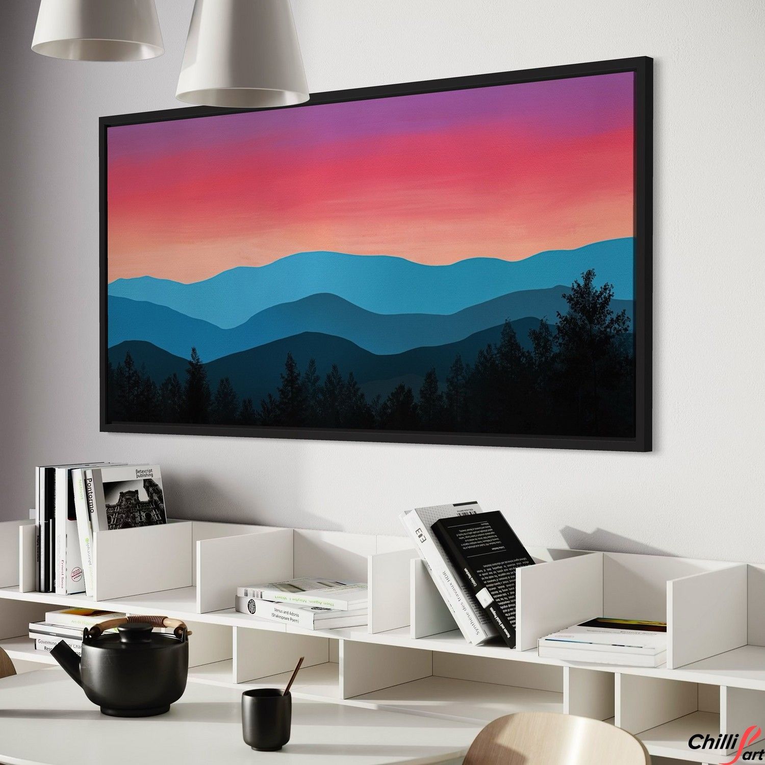 Картина Sunset Mountain Silhouette