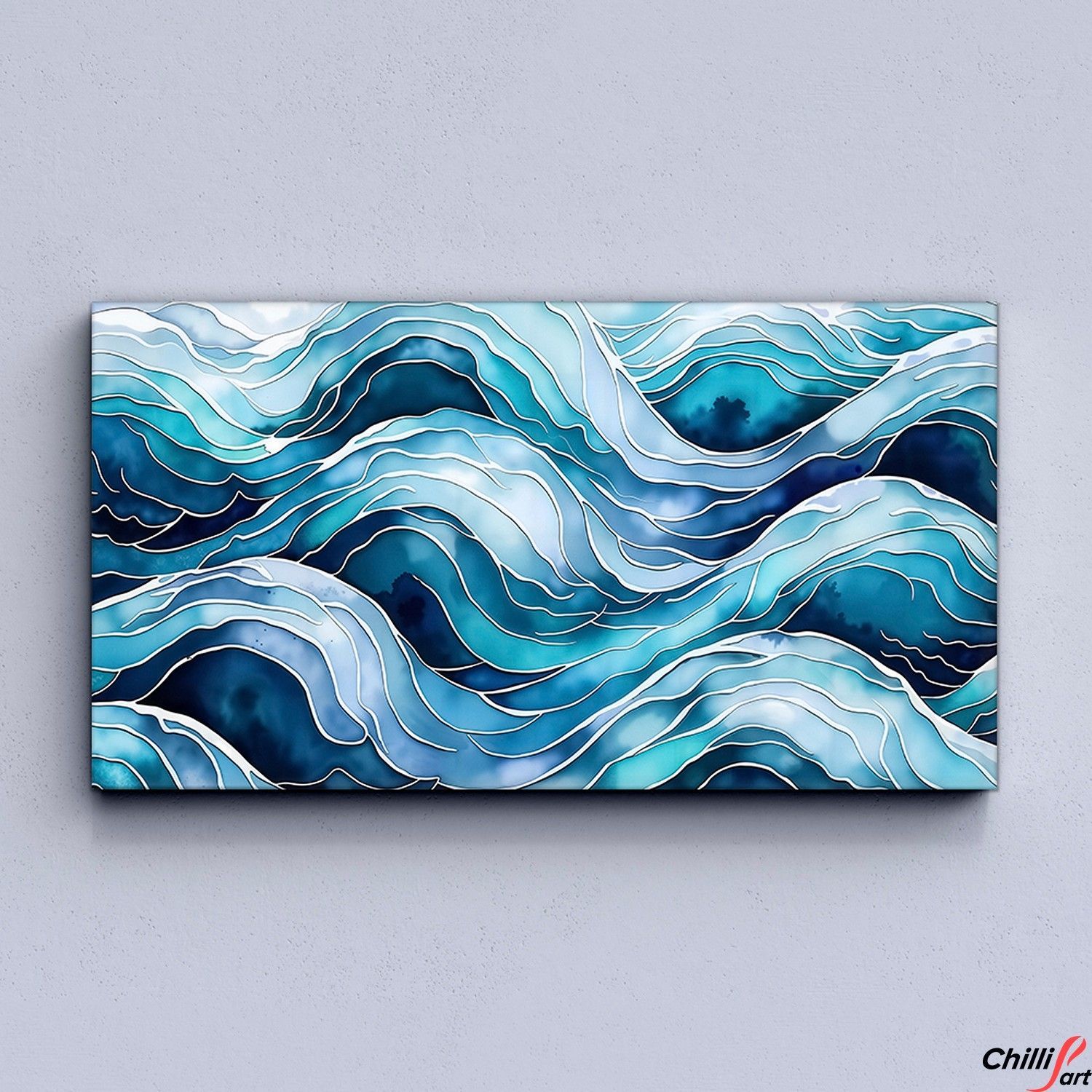 Картина Blue Wave Pattern Abstract
