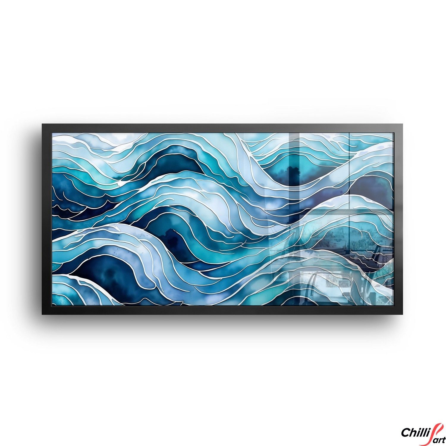 Картина Blue Wave Pattern Abstract