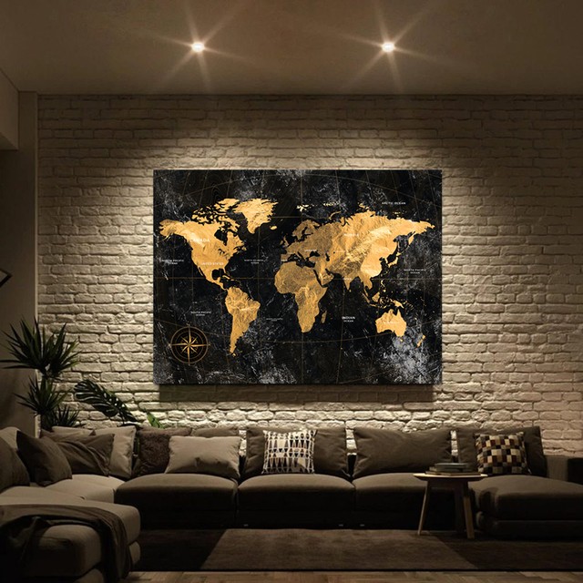 Картина Golden Map of the World