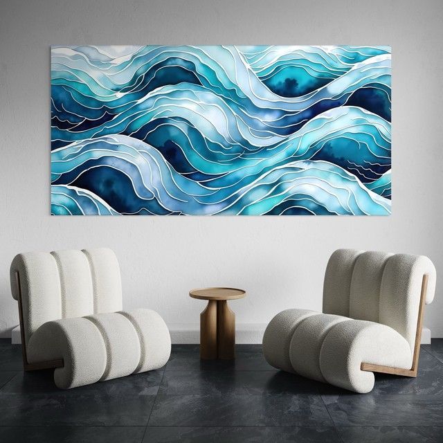 Картина Blue Wave Pattern Abstract