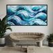 Картина Blue Wave Pattern Abstract