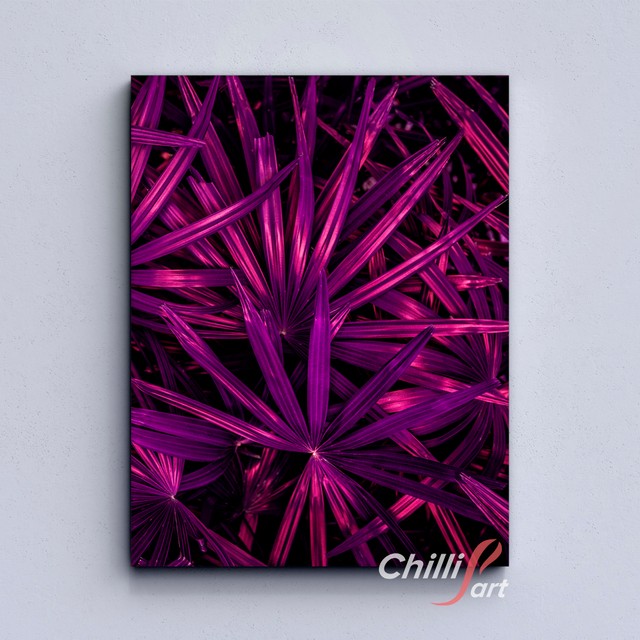 Картина Purple Tropical Leaves