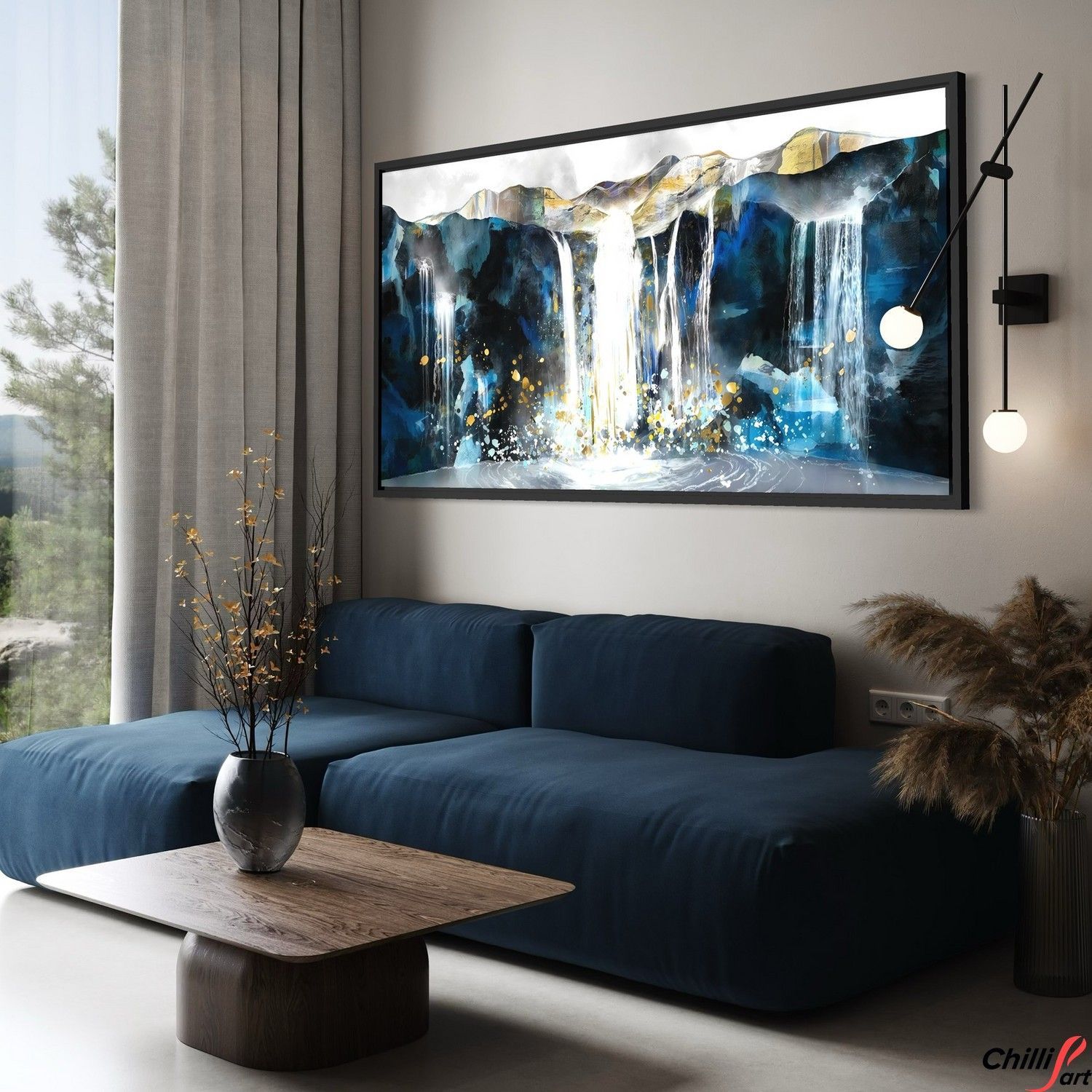 Картина Blue Abyss Waterfall