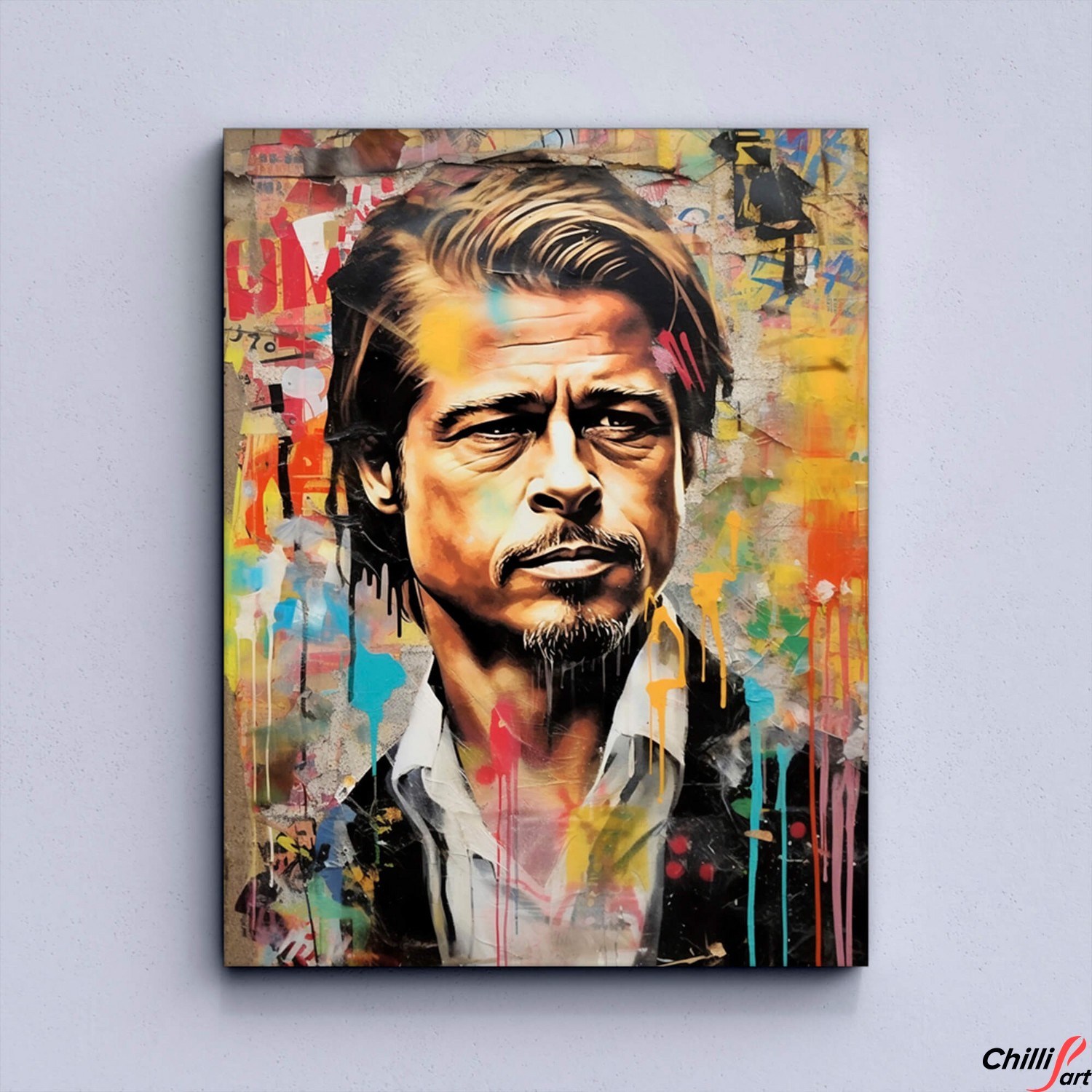 Картина Brad Pitt Graffiti Art №2