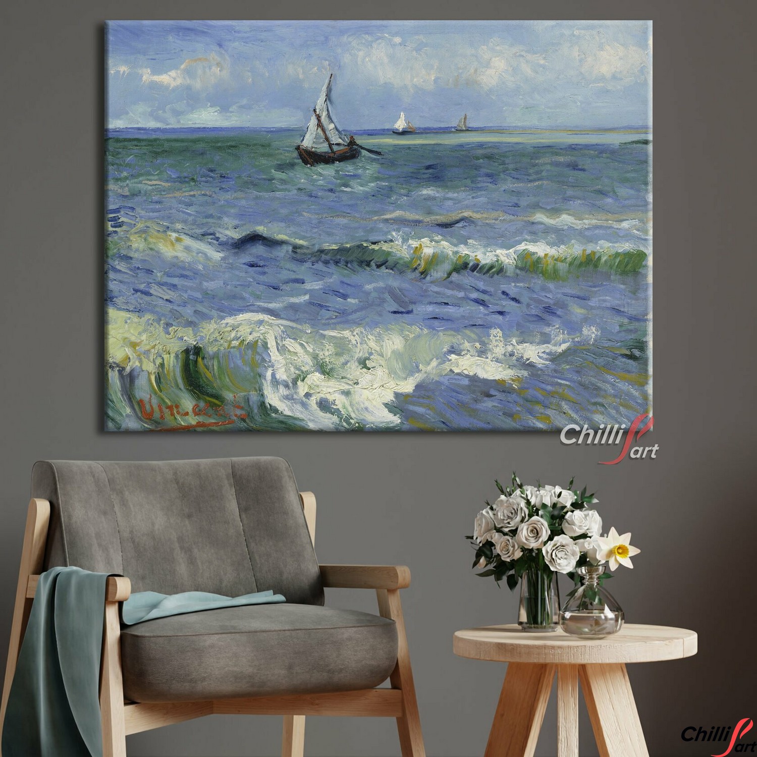 Картина Морской пейзаж в Сен-Мари