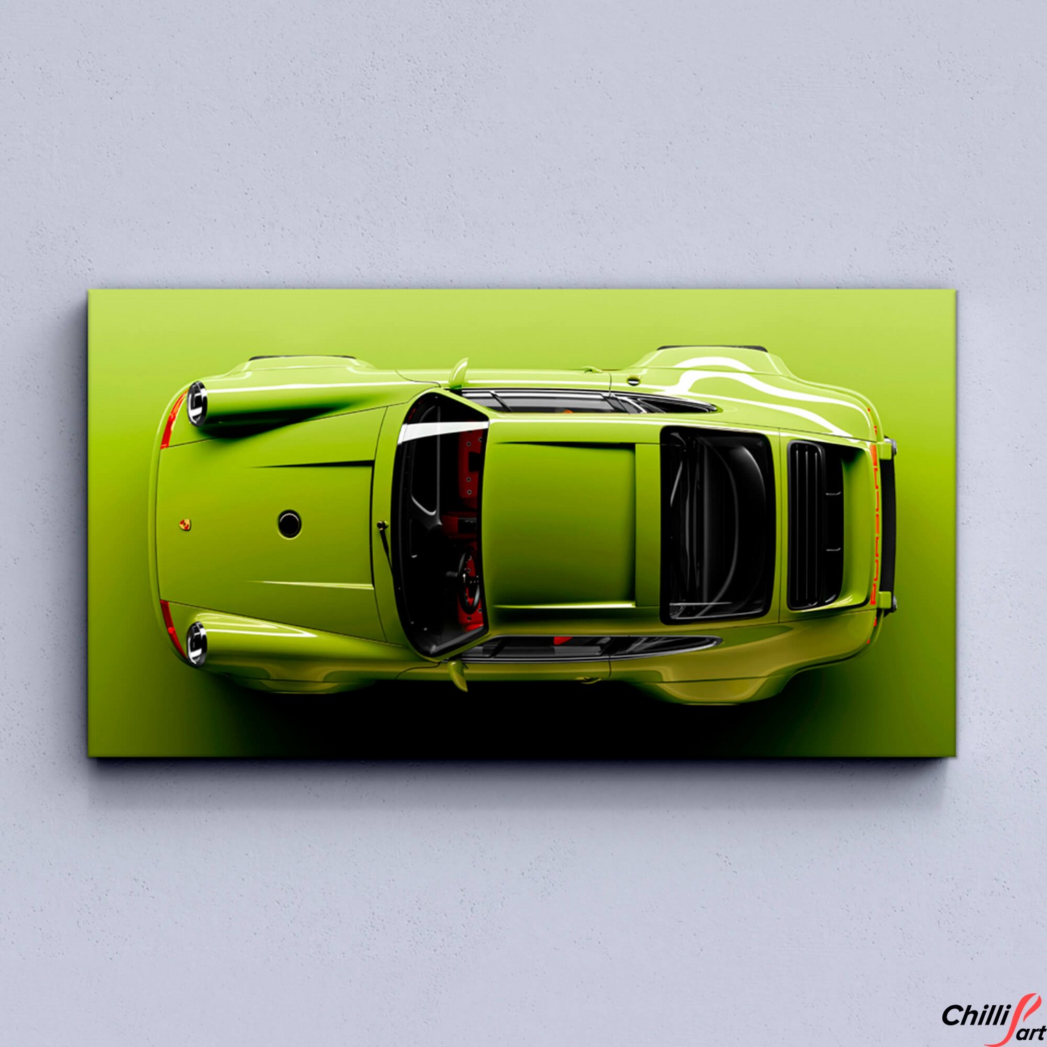 Картина Light Green Porsche 911