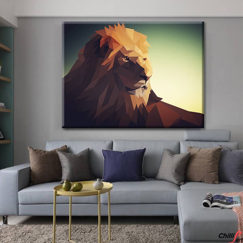Картина Geometric Lion