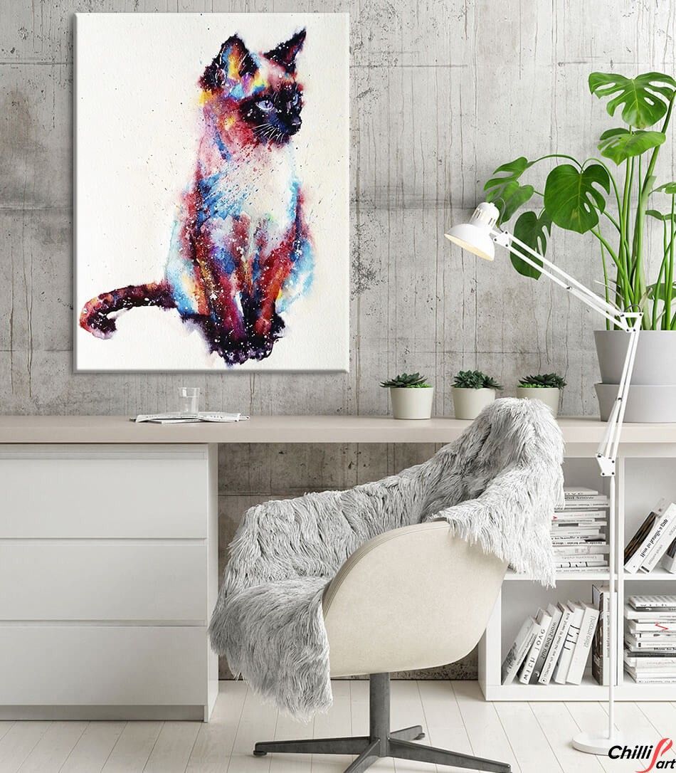 Картина Watercolor Siamese