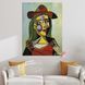 Картина Femme au chapeau et col en fourrure