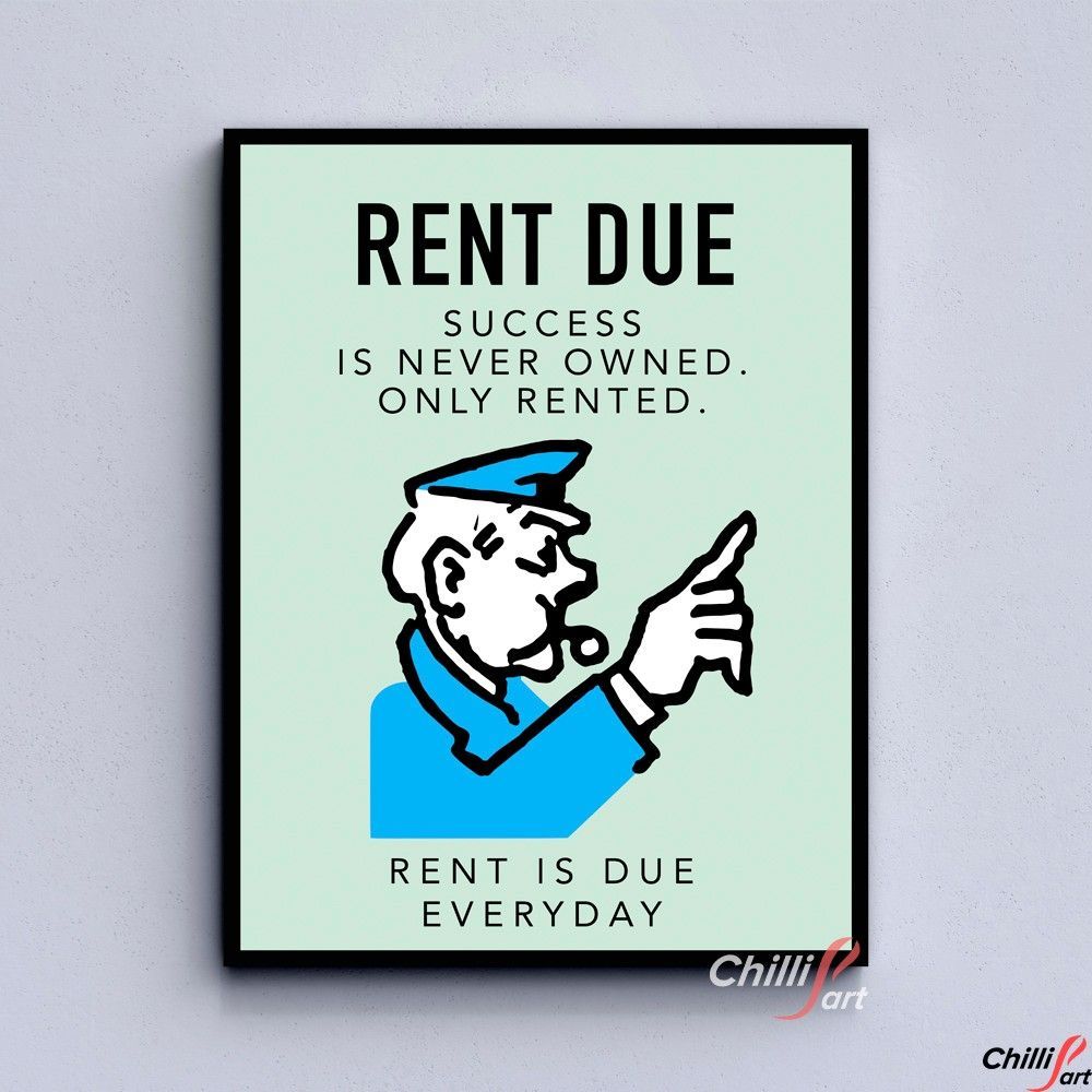 Картина RENT DUE