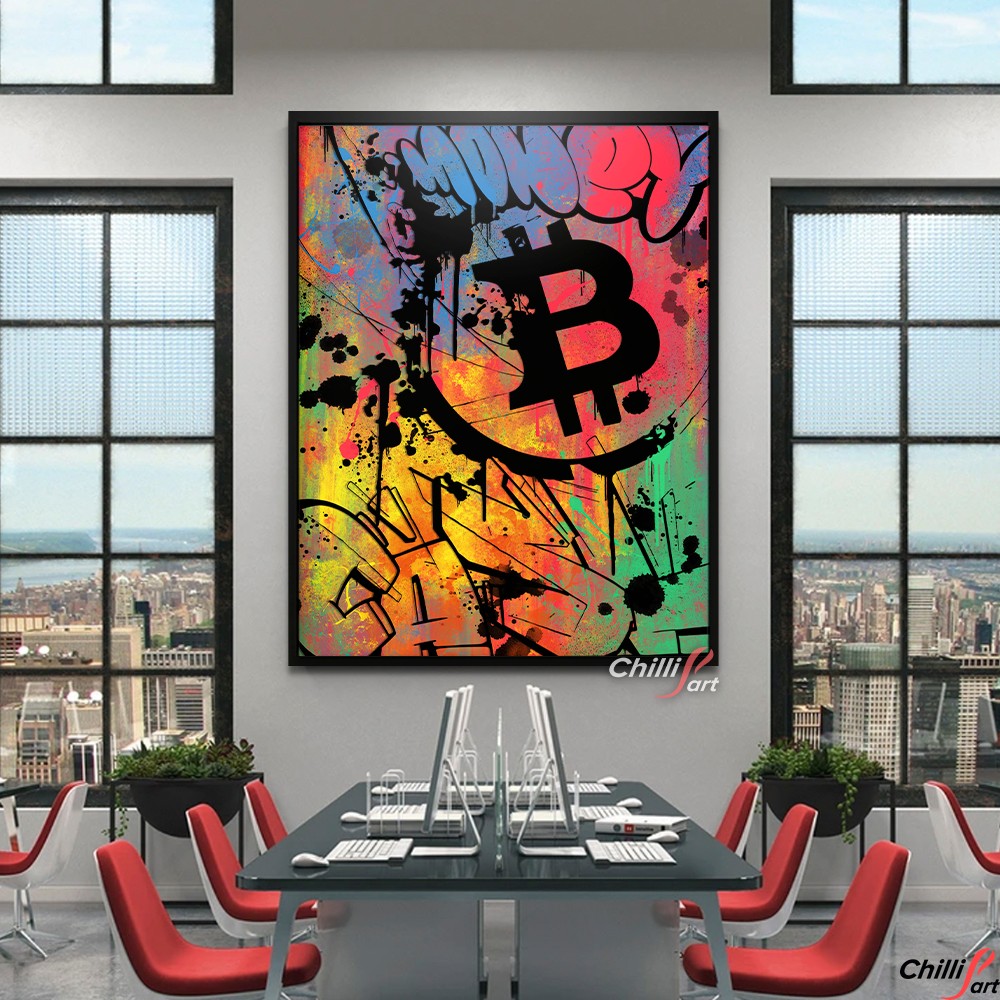 Картина Bitcoin graffiti