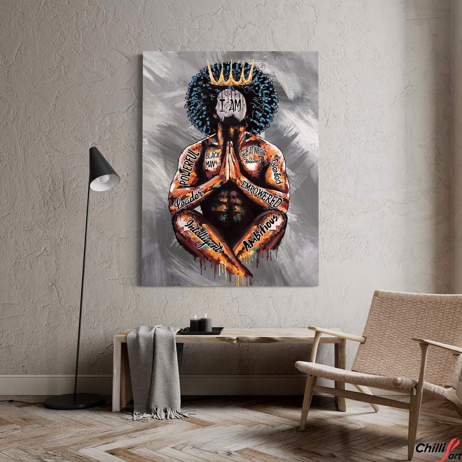 Картина Black Man With Crow 1010