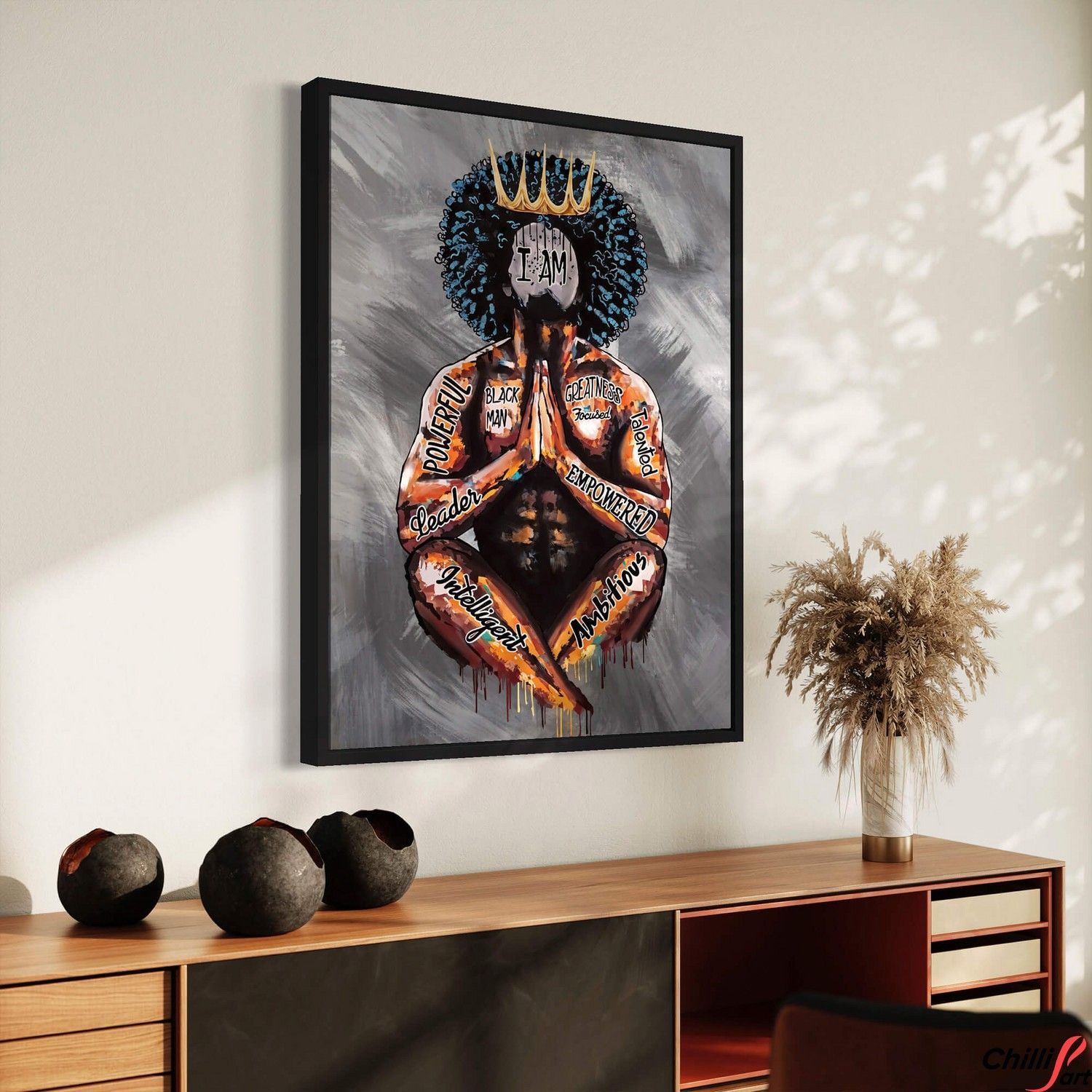 Картина Black Man With Crow 1010