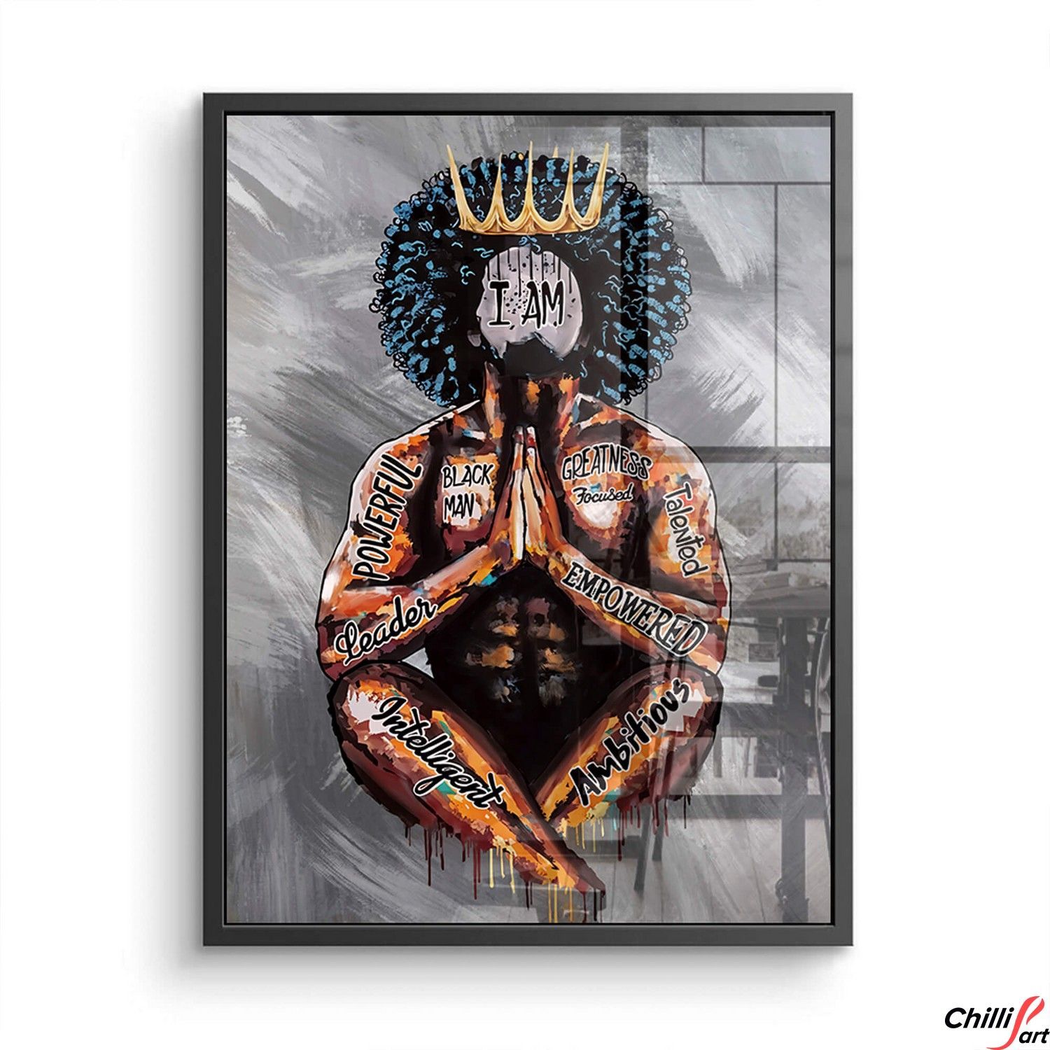 Картина Black Man With Crow 1010