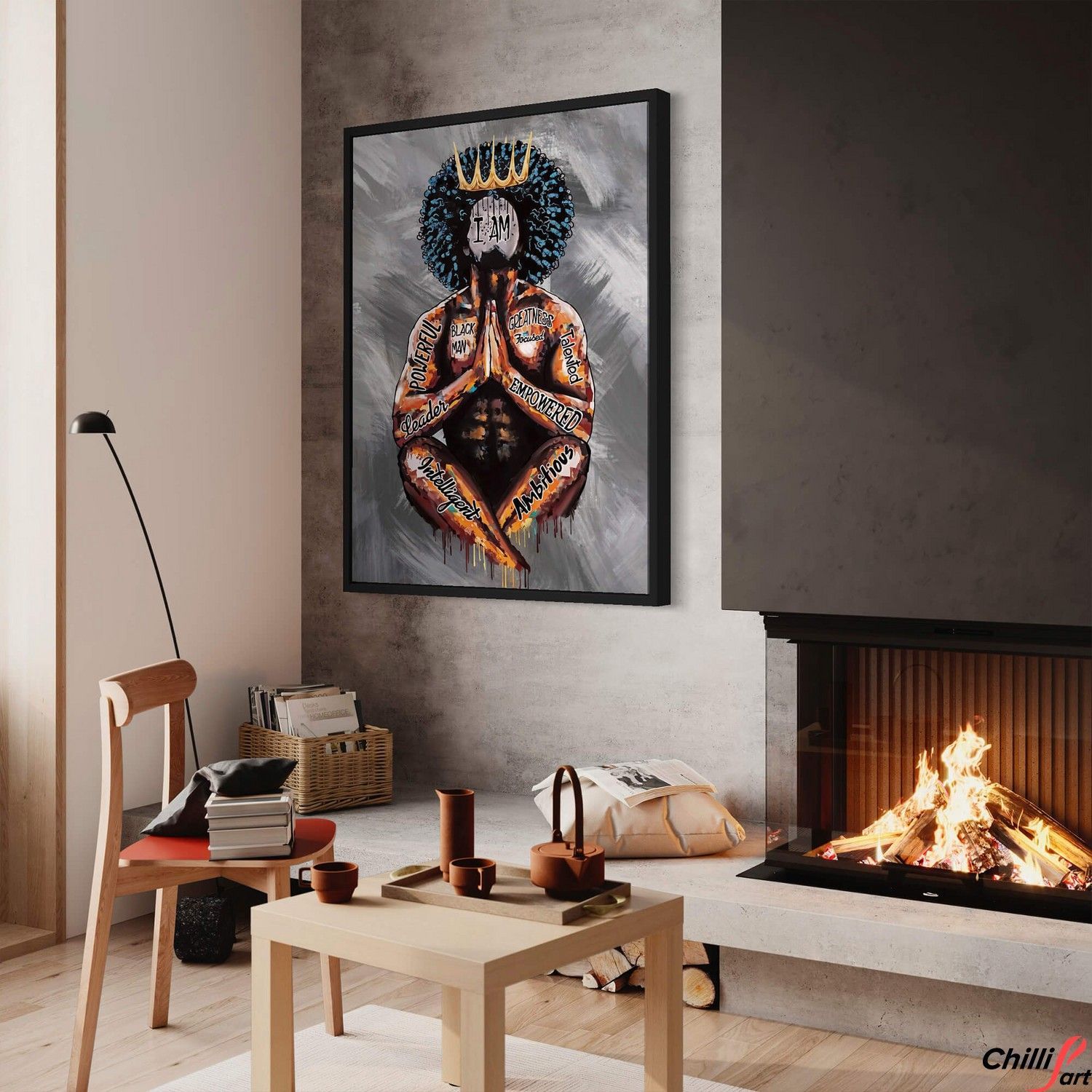 Картина Black Man With Crow 1010