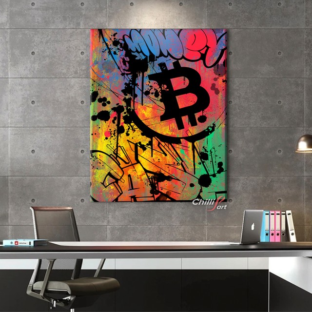 Картина Bitcoin graffiti