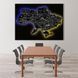 Картина Ukraine Black Map - 45х60 см - Без рамки