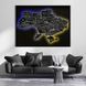 Картина Ukraine Black Map - 45х60 см - Без рамки