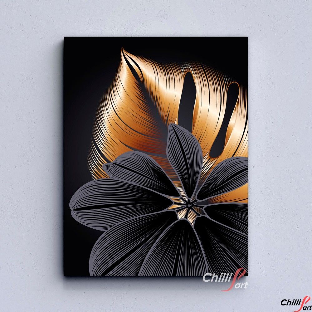 Картина Black And Gold Leaves
