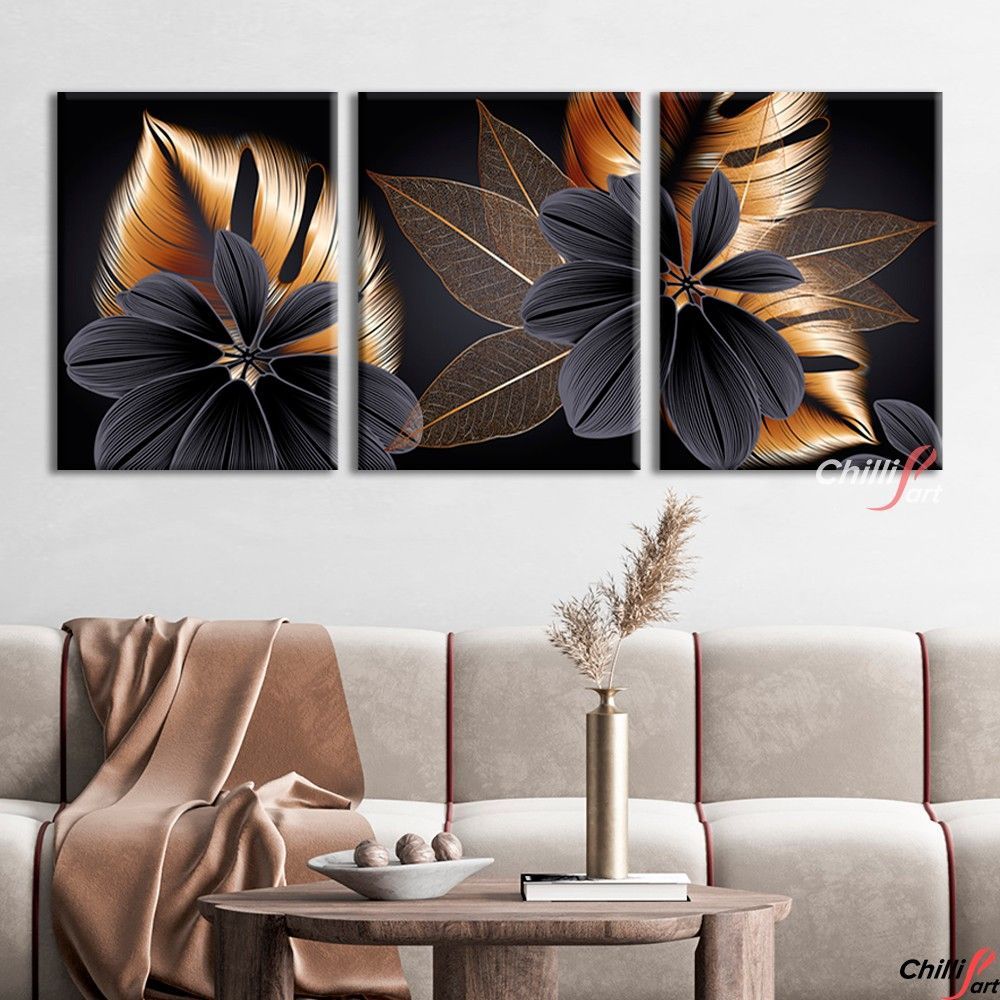 Картина Black And Gold Leaves