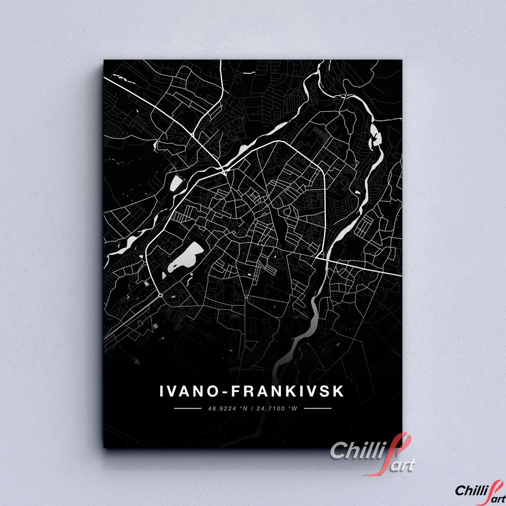Картина Ivano-Frankivsk map