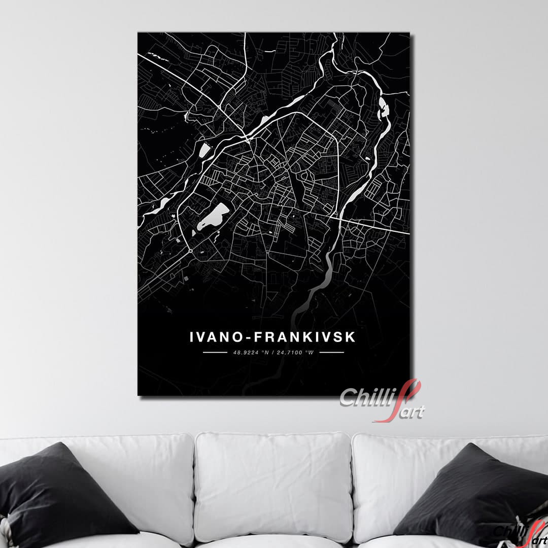 Картина Ivano-Frankivsk map