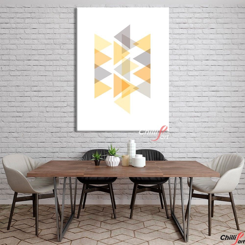 Картина Pastel Triangles Yellow