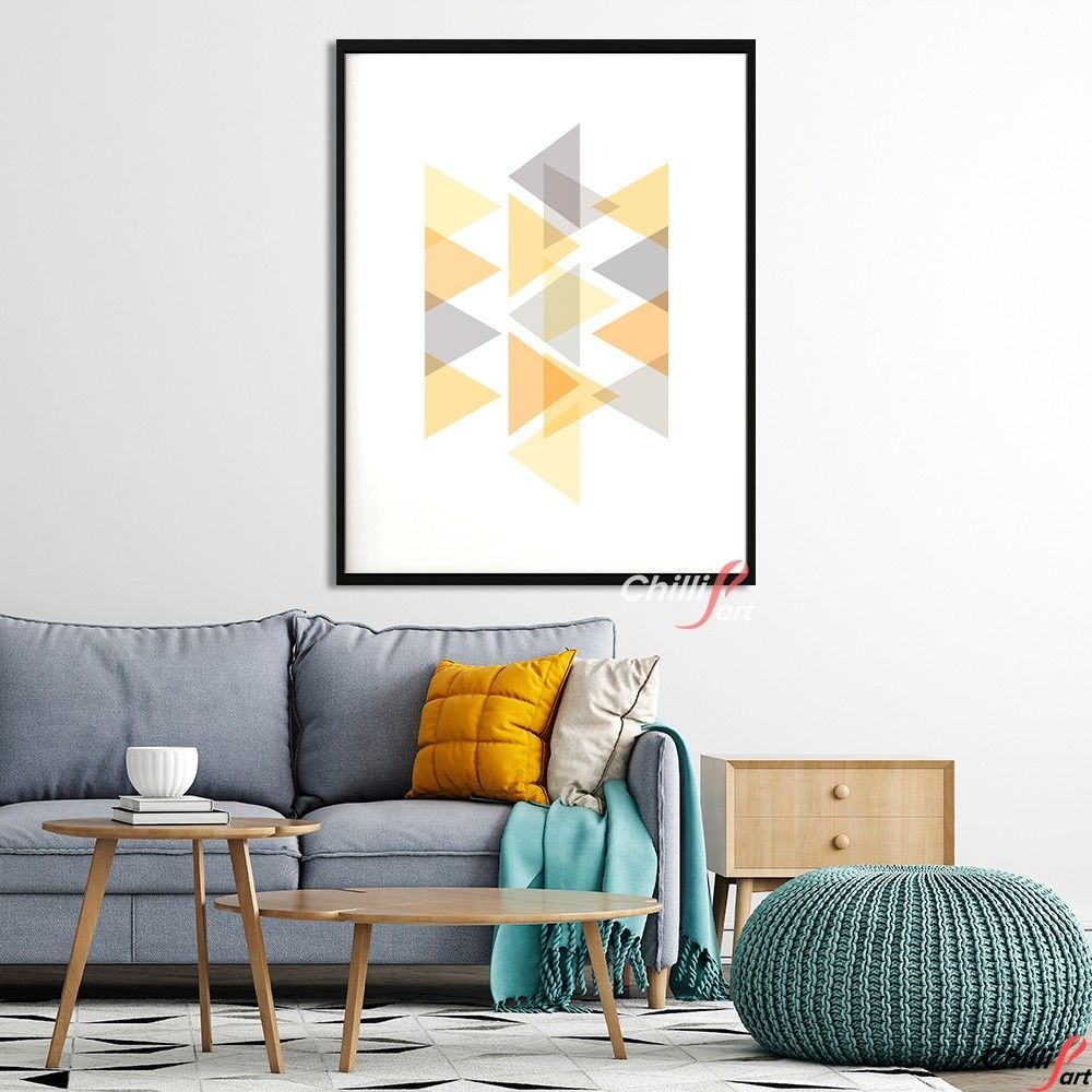 Картина Pastel Triangles Yellow
