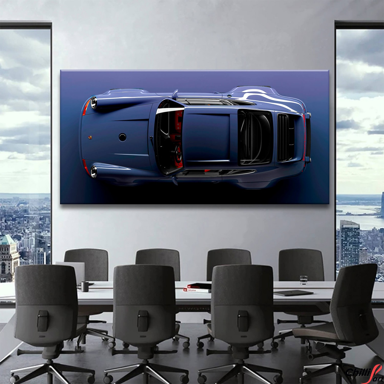 Картина Dark Blue Porsche 911