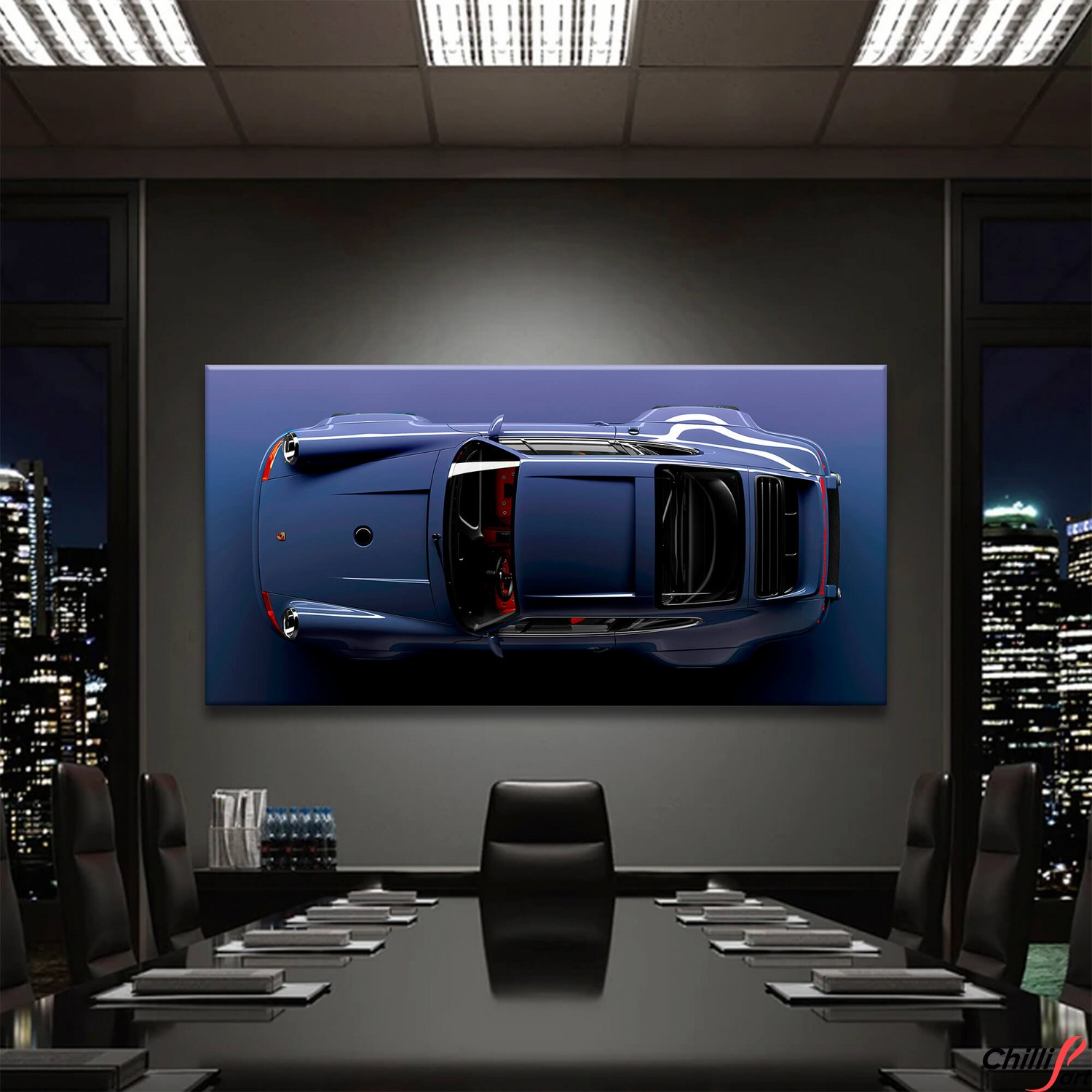 Картина Dark Blue Porsche 911