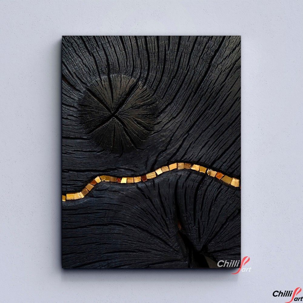 Картина Gold Black Abstract