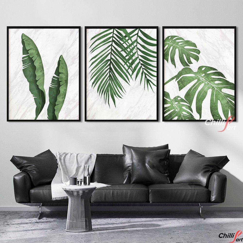 Картина Marble Tropical Leaf