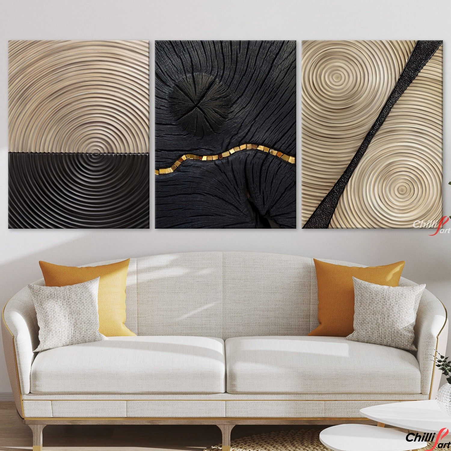 Картина Gold Black Abstract
