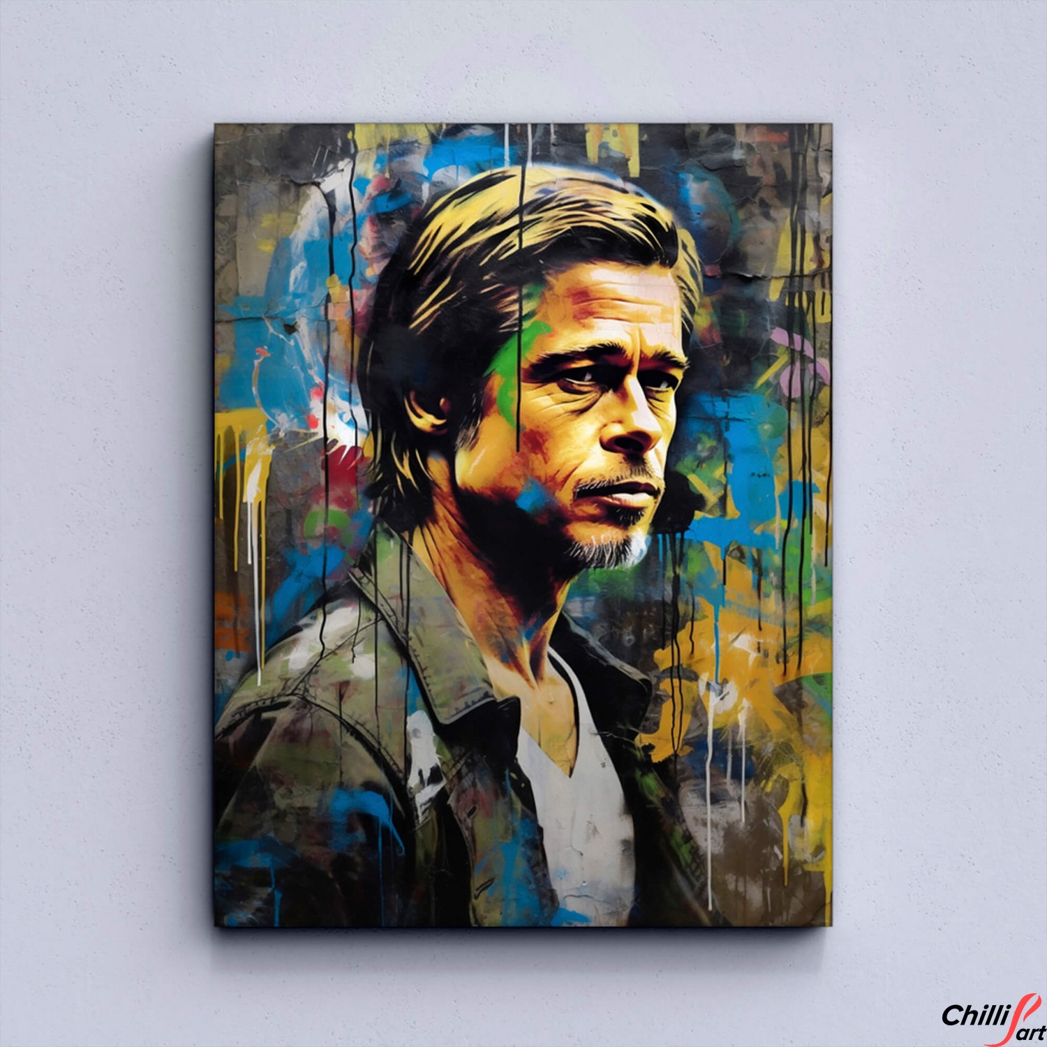 Картина Brad Pitt Graffiti Art №1