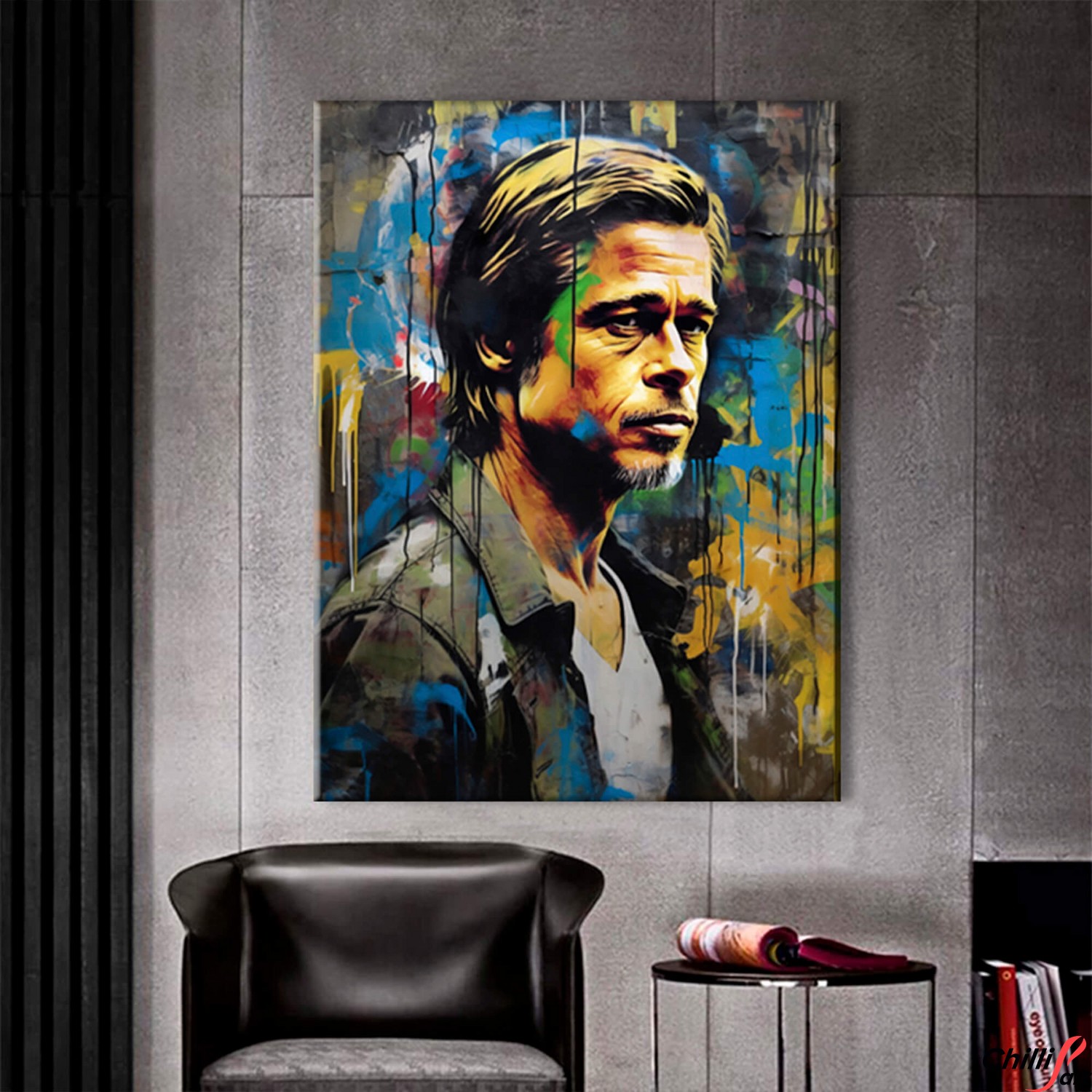 Картина Brad Pitt Graffiti Art №1