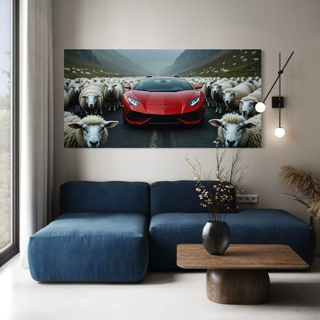 Картина Lamborghini Aventador Red - Sheep Whisperer