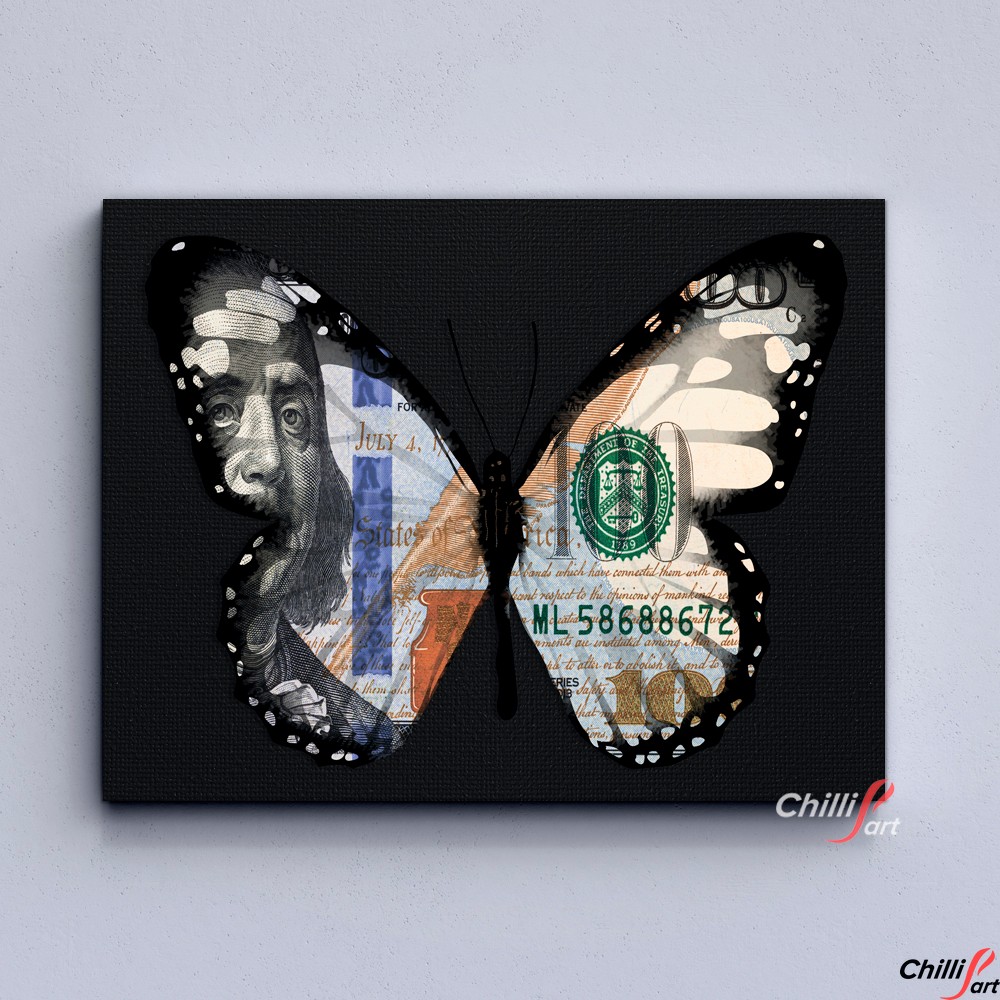 Картина Dollar Butterfly Black